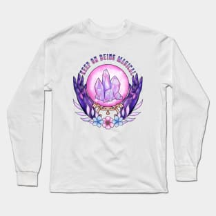 Magical crystal ball design with witchy hands Long Sleeve T-Shirt